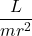 \dfrac{L}{mr^2}