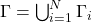 \Gamma = \bigcup_{i=1}^N \Gamma_i