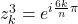 z_{k}^{3}=e^{i \frac{6 k}{n} \pi}